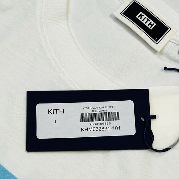 NWT KITH Honolulu Hawaii Exclusive CORAL REEF White Tee T-Shirt Mens Size Large - Picture 9 of 11